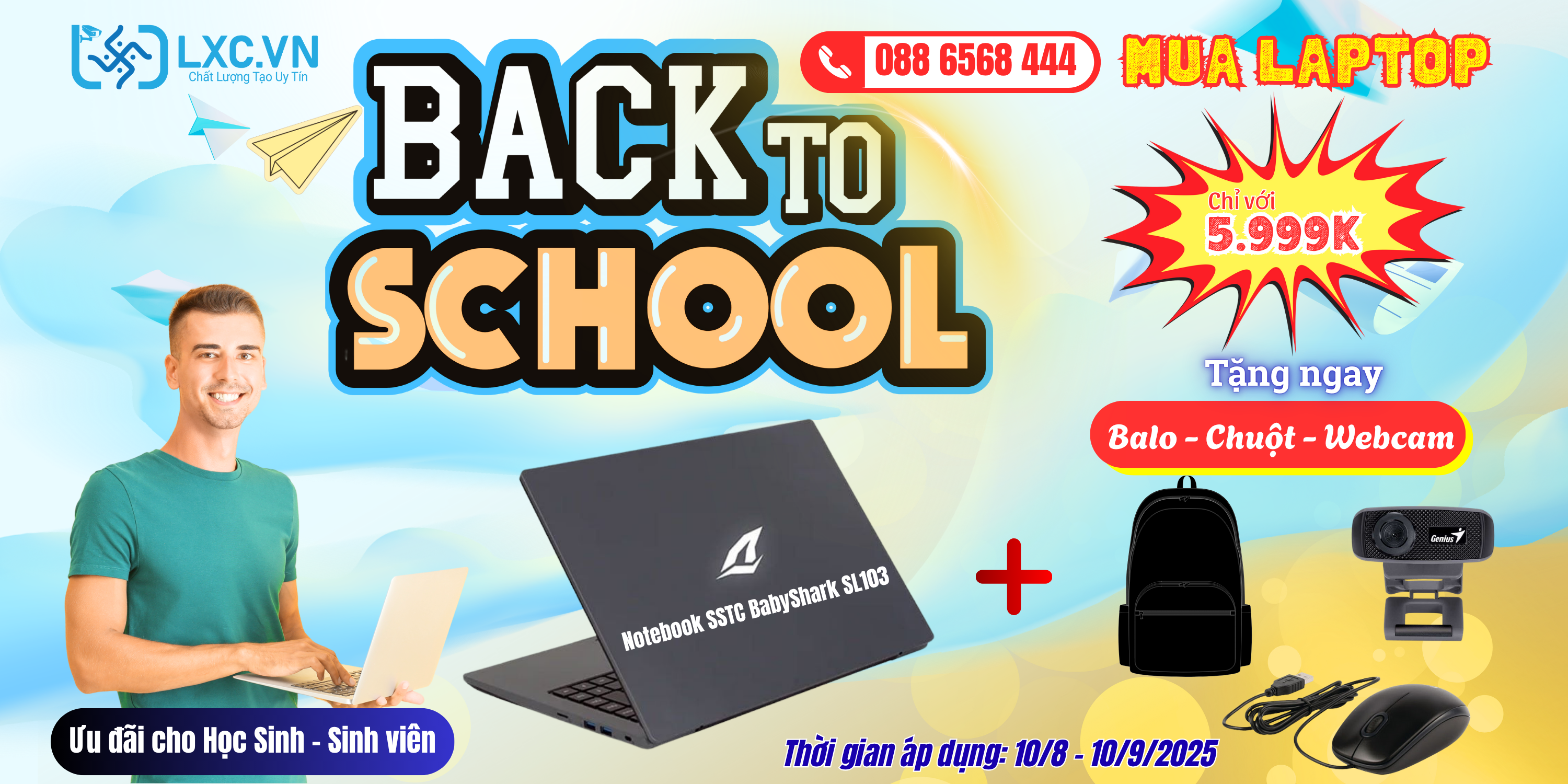 Mua Laptop Tại LXC Nha Trang – Tặng Ngay Balo, Chuột, Webcam!