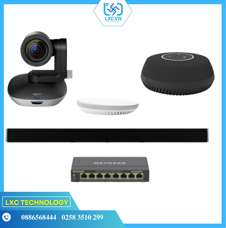 Bộ thiết bị hội nghị HuddleY3 (Yealink UVC84, Shure Stem Wall, Table, Hub và Switch POE) | Chính hãng