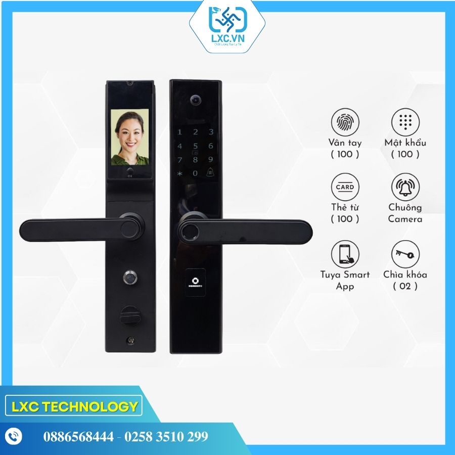 Khoá cửa thông minh có camera 5 tính năng Homekit AB-24G I Chính hãng