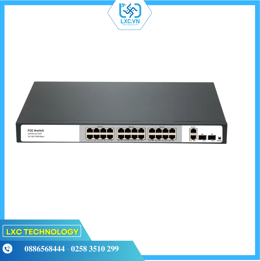 SWITCH POE 24 CỔNG + 2 UPLINK SFP ( +2 RJ45 ) SG1228P | Chính hãng