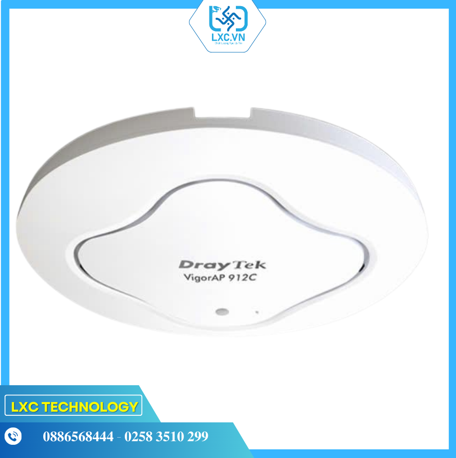 VigorAP912C Access Point Ốp trần Dual-Band, AC1200 Wave 2 MU-MIMO, tích hợp công nghệ MESH  | Chính hãng